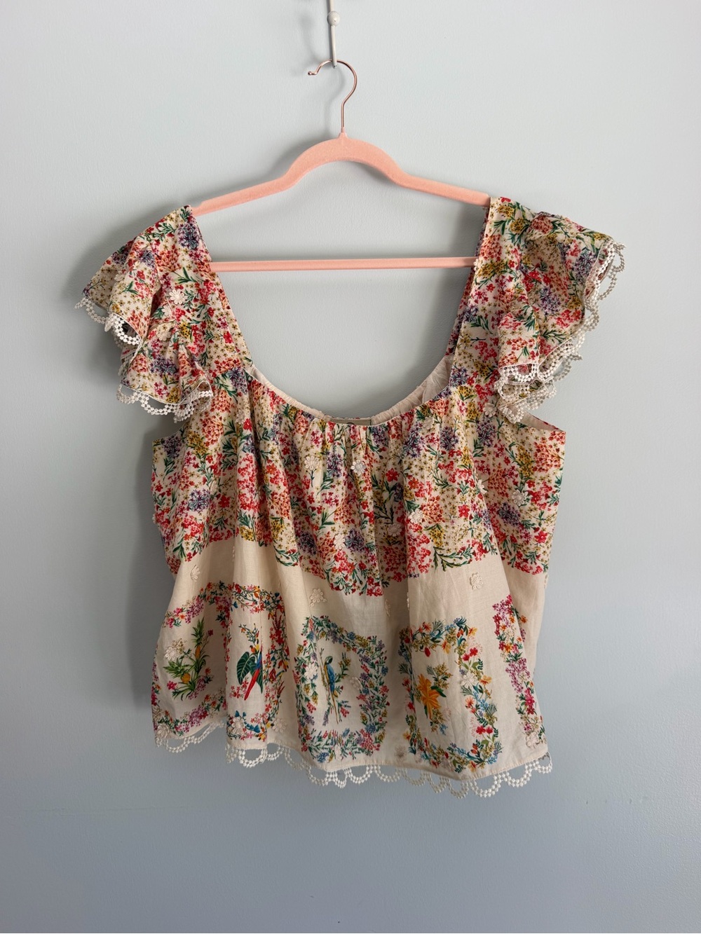 FARM Rio Delicate forest Scarves Square-Neck Top - Picture 5 of 10